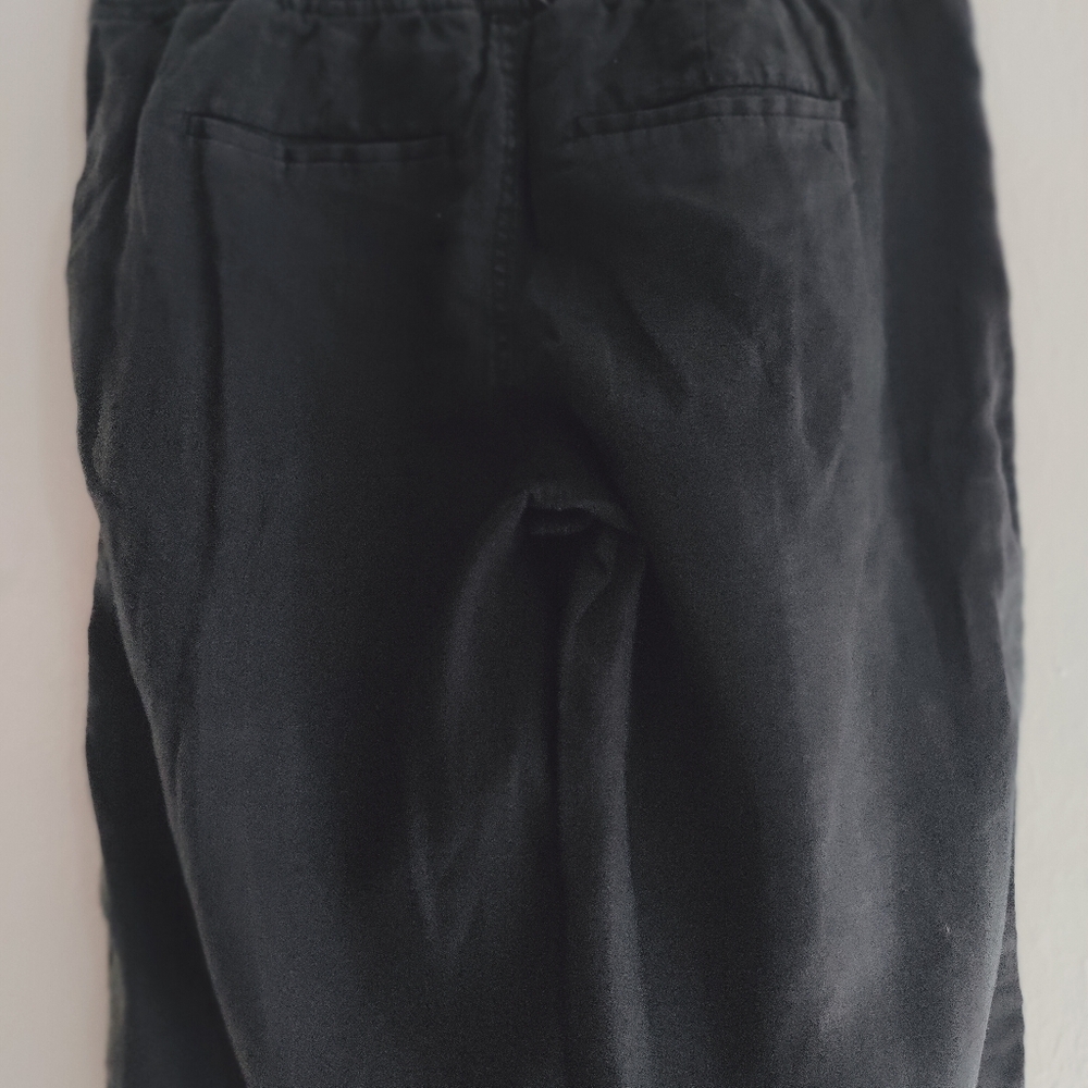 Athleta Cabo Linen Wide Leg Black Pants - Picture 8 of 8